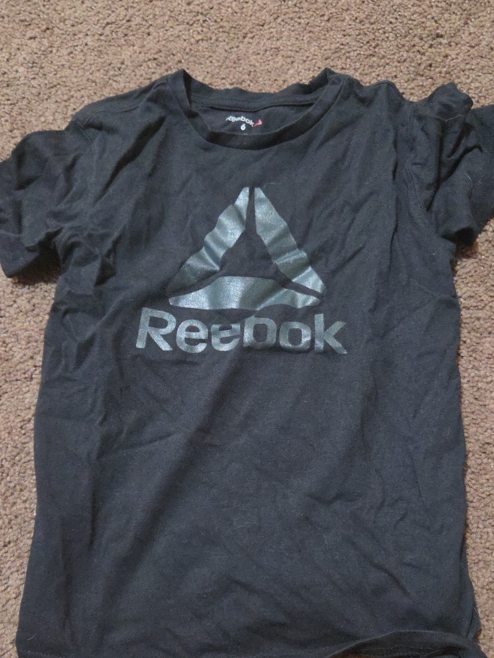 Reebok Black Tee with Metallic Logo